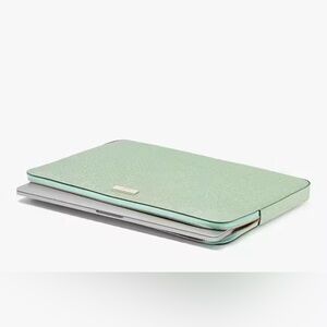 Kate Spade Kenzie Glitter Universal Laptop Sleeve in Seawater NWT